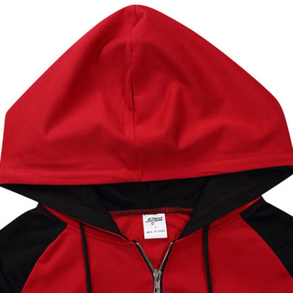 

2019 Long Sleeve Hooded Sweateshirts Fashion Men's Casual Patchwork Tops Blouse 3 colors hoodies sudaderas para hombre