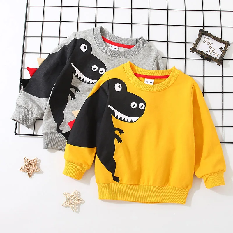 

Dinosaur Spring Autumn Tops Boys Sweatshirts Jacket Coat Kids Overcoat Outwear Teenager Children clothes High Quality