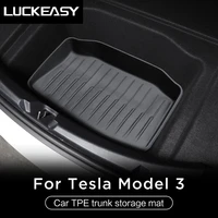 luckeasy model3 tpe custom lower trunk mats for tesla model 3 2017 2021 all weather waterproof and wearable piano model