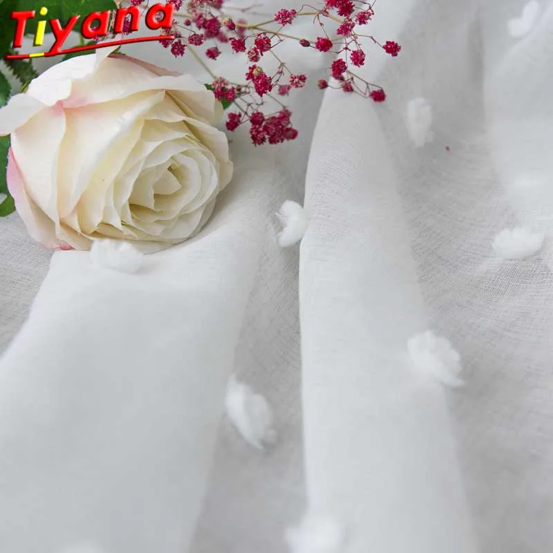 Современные Белые Симпатичные тюлевые шторы для гостиной жаккардовые Волнистые