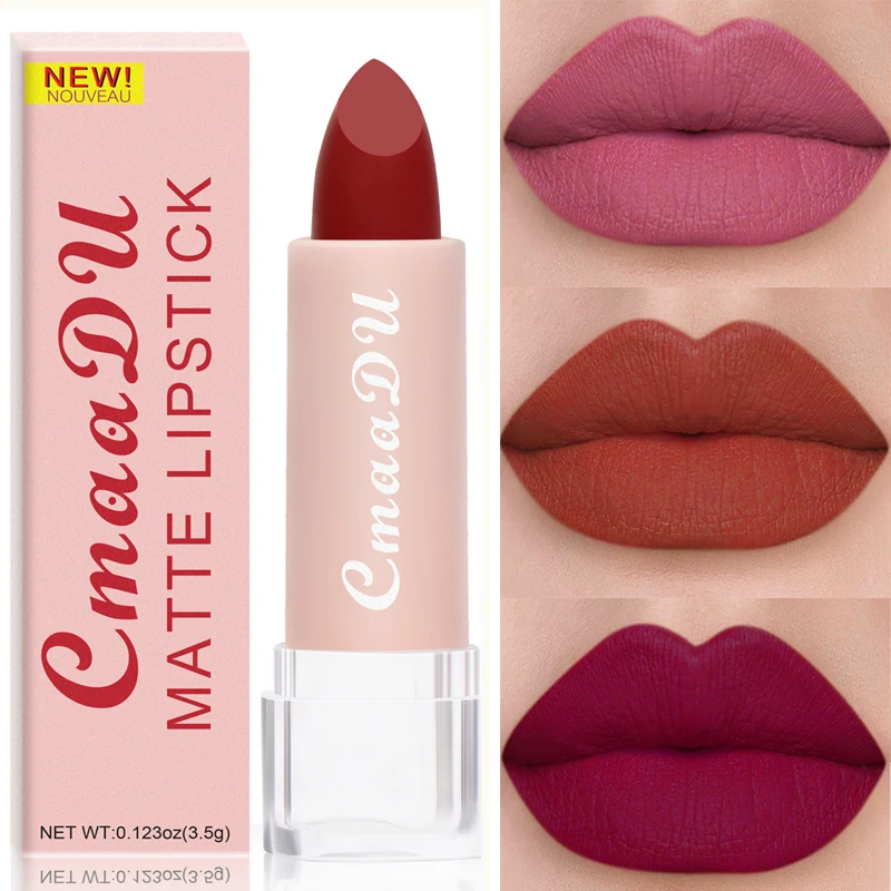

Waterproof Matte Lipstick 15 Colors Velvet Long Lasting Non-fading Smooth Moisturing Nude Red Lip Tint New Lips Makeup Cosmetic