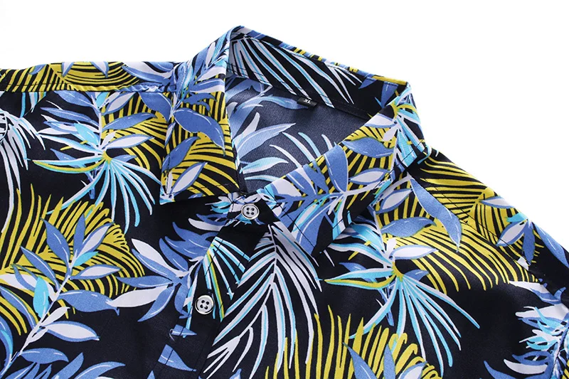 

9015 new style plus size print short sleeve shirt mens casual dress shirts brand shirt for men