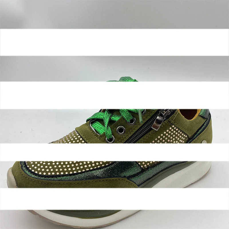 

Women Shoes Gold Sneakers Zipper Platform Trainers Women Shoes Casual Lace-Up Womens Sneakers