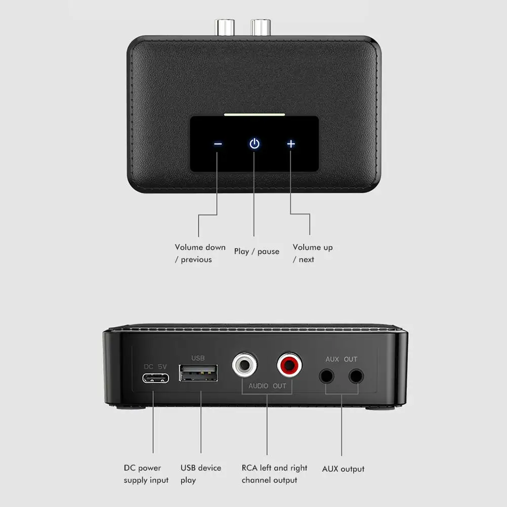 

Wireless Audio Receiver For NFC Bluetooth Transmitter Receiver Bluetooth Adapter 2 In 1 Transmitter Receiver With Touch Screen