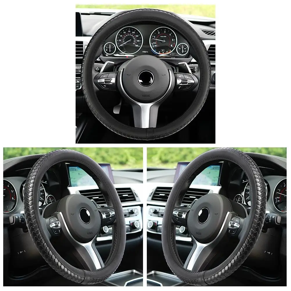 

Leather Steering Wheel Cover for Mazda 3 Axela 2017-2019 Mazda 6 Atenza 2017-2019 CX-3 CX-4 CX-5 CX-9 CX9 CX-8 -38cm