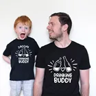 Хлопковая Повседневная футболка с надписью Buddy and Papa