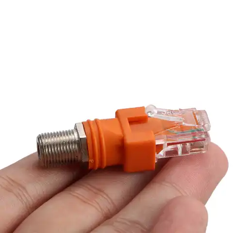 Coax barrel coupler adapter rj45 the rf connector - купить недорого ...