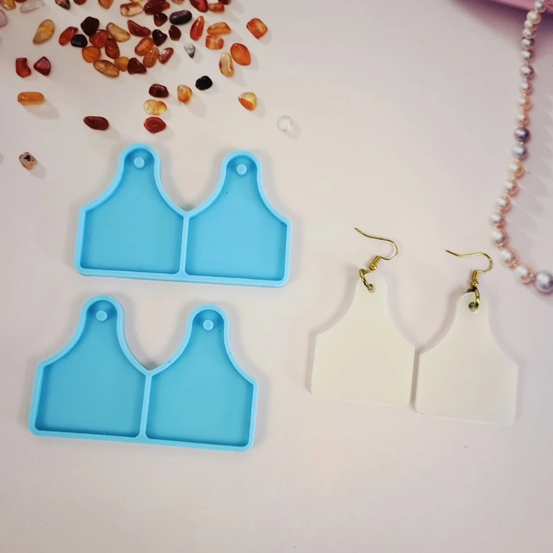 

DIY Earrings Mold Keychain Silicone Epoxy Mold DIY Keychain Pendant Jewelry Crafting Mould for Valentine Love Gift
