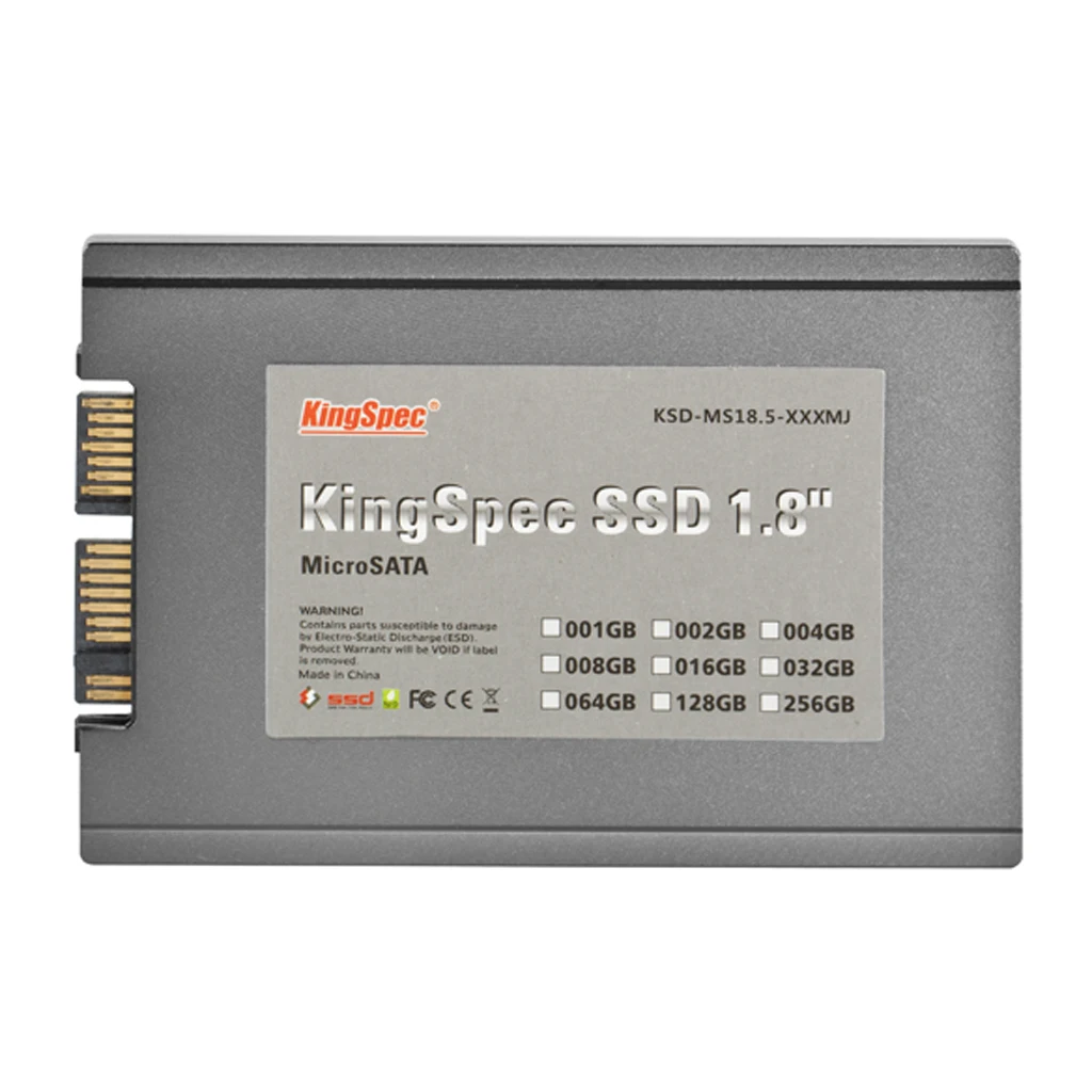

KingSpec KSD-MS18.5-008MJ 1.8 inch Micro-SATA 8GB Solid State Drive MLC SSD