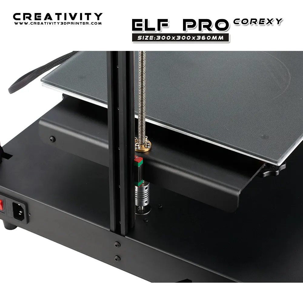 Creativity Corexy structure ELFPRO FDM 3d printer ELFPRO BMG direct extrusion 0.4mm nozzle PLA filament support BLTOUCH Leveling