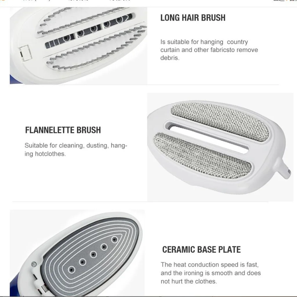 

Handheld Clothes Garment Steamer Fabric Steam Iron Compact 110V 800W US