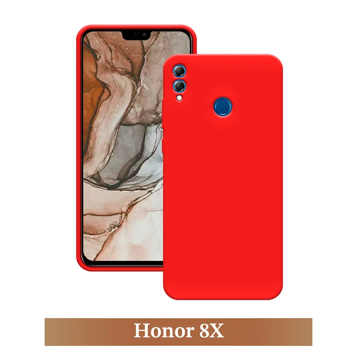Чехол для Honor 8X красный матовый тонкий защитный клип-кейс | Мобильные телефоны и