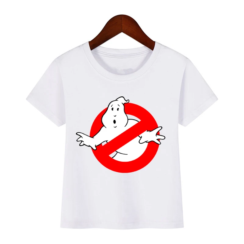 Футболка с принтом Ghostbuster для мальчиков и девочек детская забавная одежда летняя