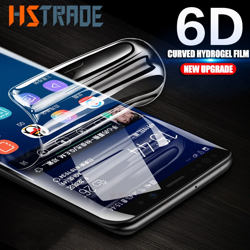 

New 6D Full Cover Soft Hydrogel Film For Samsung Galaxy Note 8 9 S6 S7 Edge Screen Protector For Samsung S10 S8 S9 S7 Not Glas