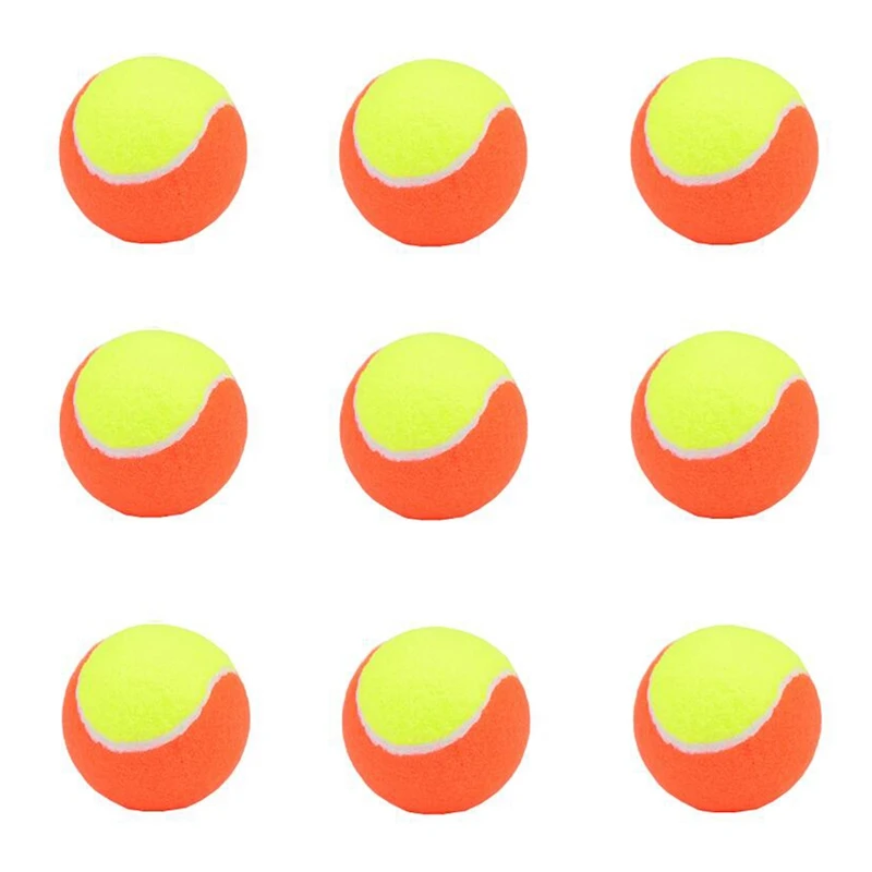 

9 шт. эластичные мягкие пляжные теннисные мячи, высококачественные тренировочные спортивные резиновые теннисные мячи