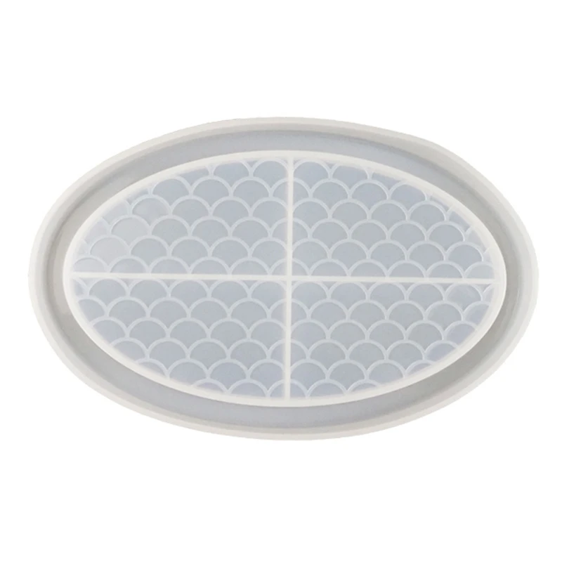 

Fish Scale Tray Epoxy Resin Mold Plate Dish Silicone Mould DIY Crafts Casting Tools