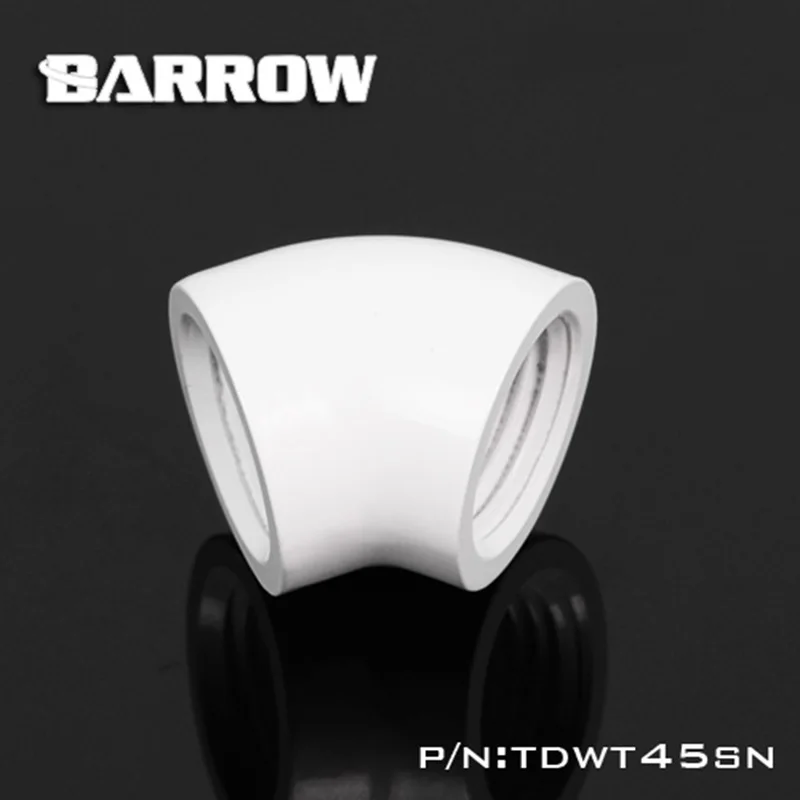 Barrow TDWT45SN черный/серебристый/белый резьбовой фитинг G1/4 дюйма 45 градусов адаптер