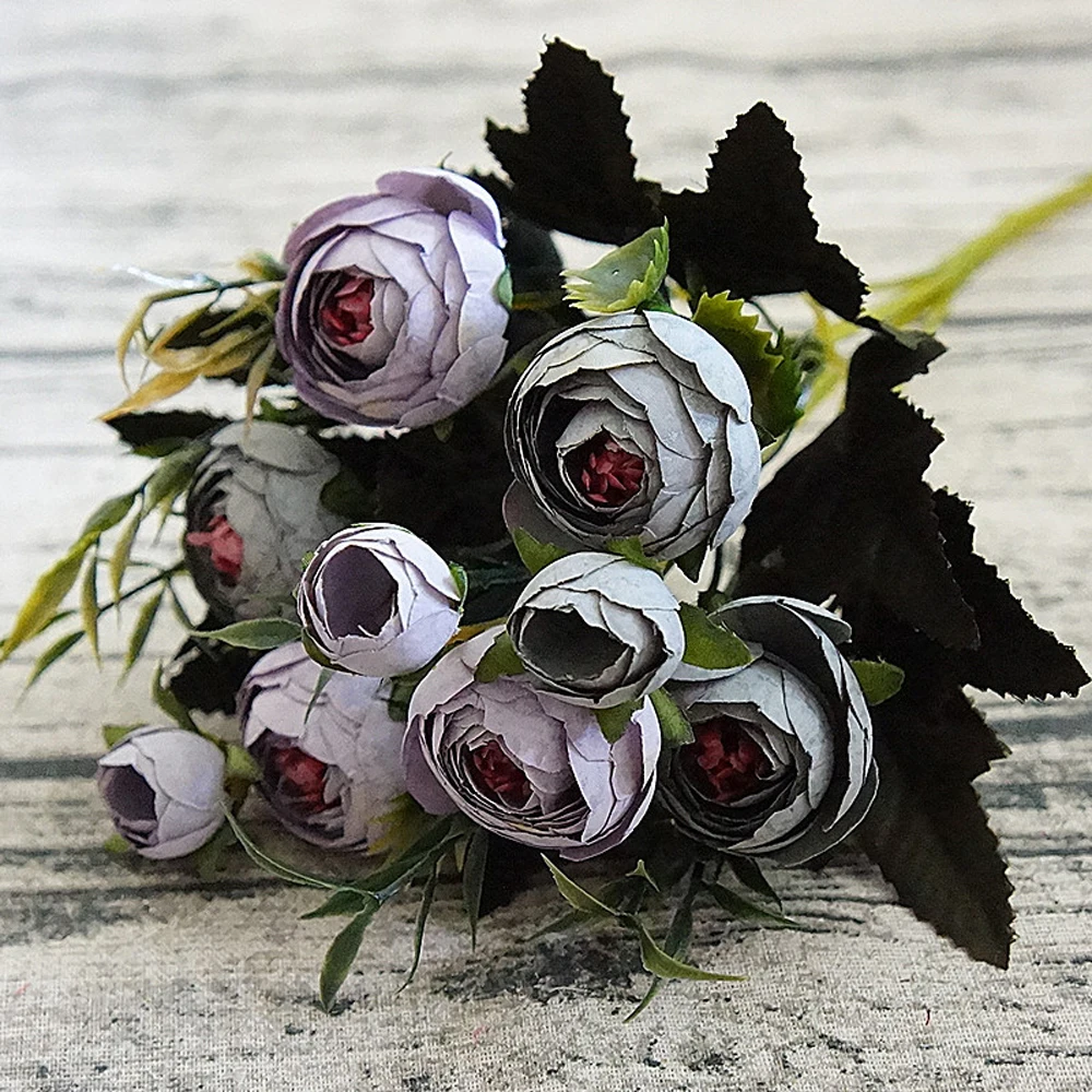 пионы искуственные 6 вилок/9 головок букет искусственные цветы Роза красивый