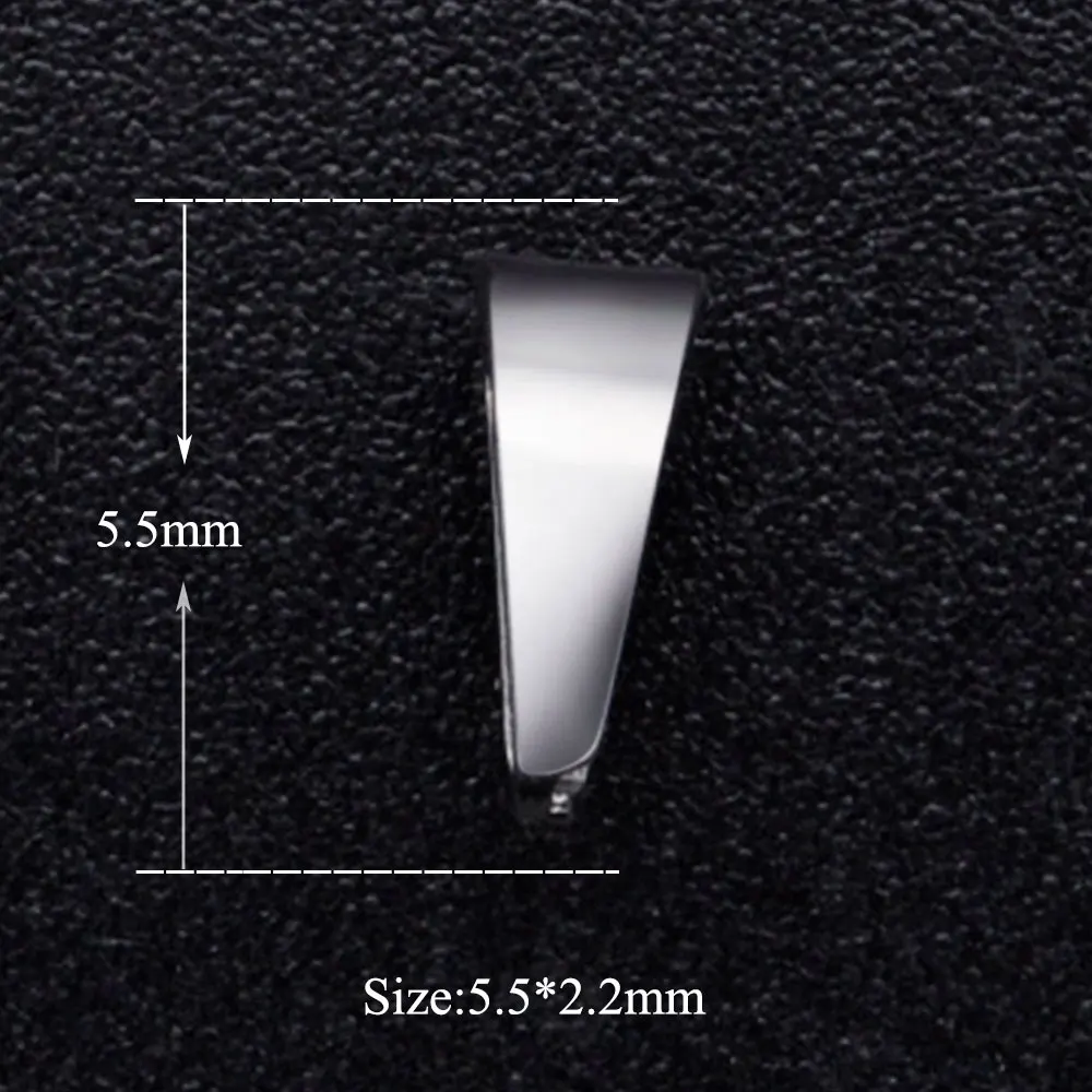 50pcs/lot Stainless Steel Pendant Pinch Bail Connector Buckle - Wholesale Factory Sale image 2