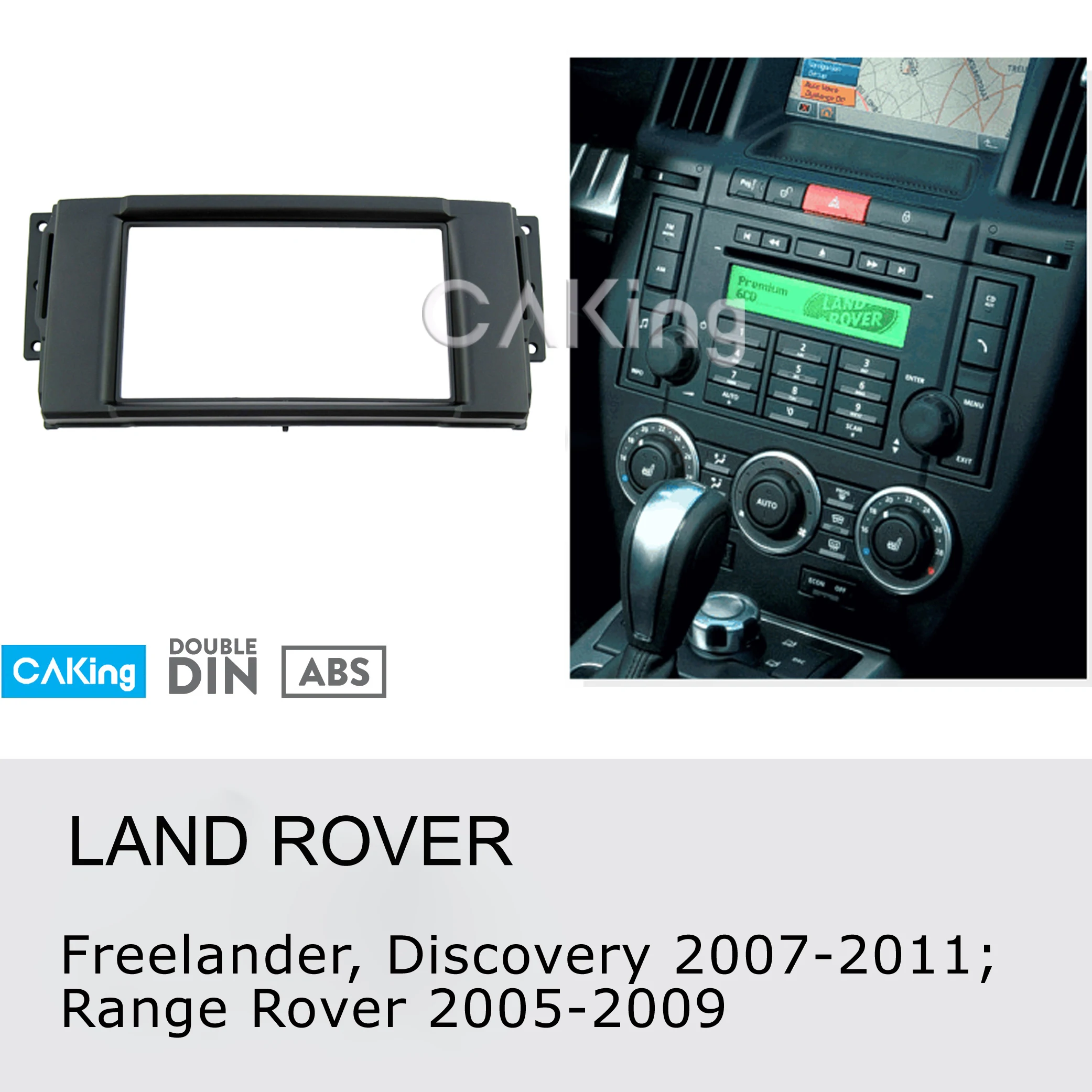 Double Din Car Fascia Radio Panel for Range Rover 2005-2009 Dash Kit Install Mount Facia Plate Adapter Cover Console Bezel Trim |