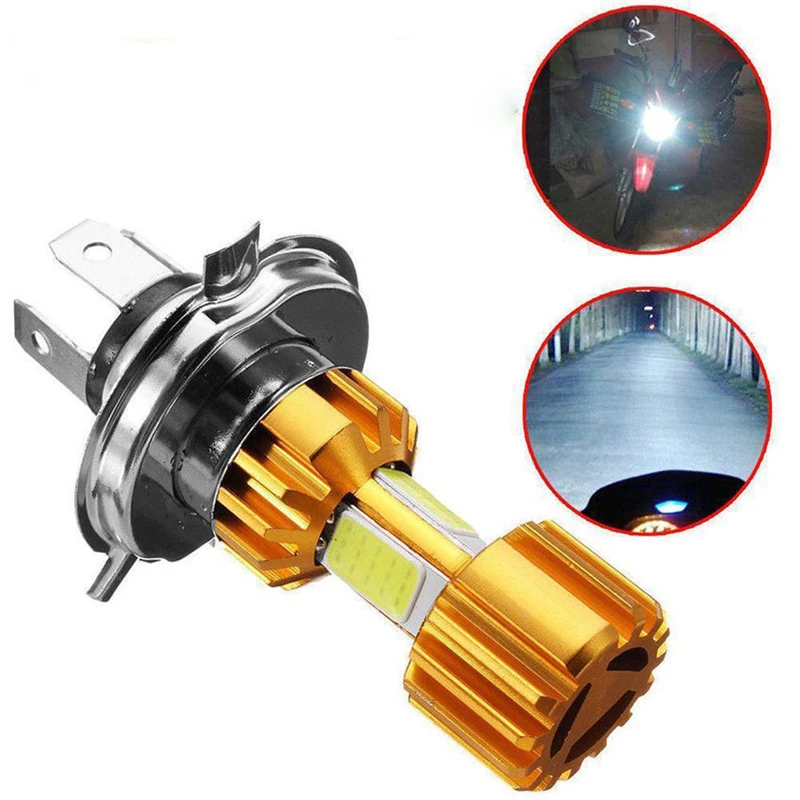 

H4 светодиодный Автомобильный Универсальный H4 светодиодный налобный фонарь для мотоцикла 12 В постоянного тока 18 Вт светодиодный COB мотоцикл...