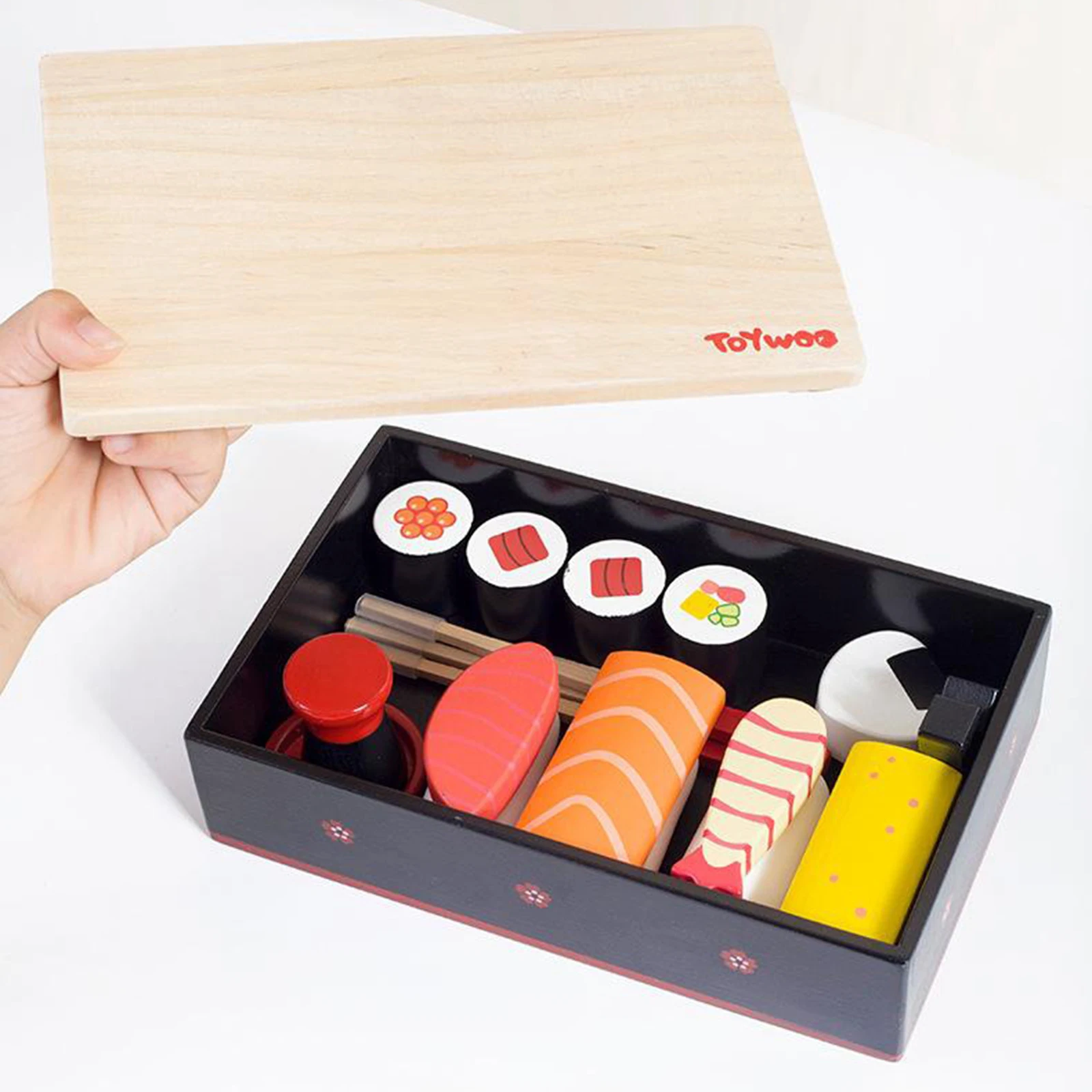 

Sushi Selection Kid's Wooden Play Kitchen Food Set Colorful Plastic Food Toy