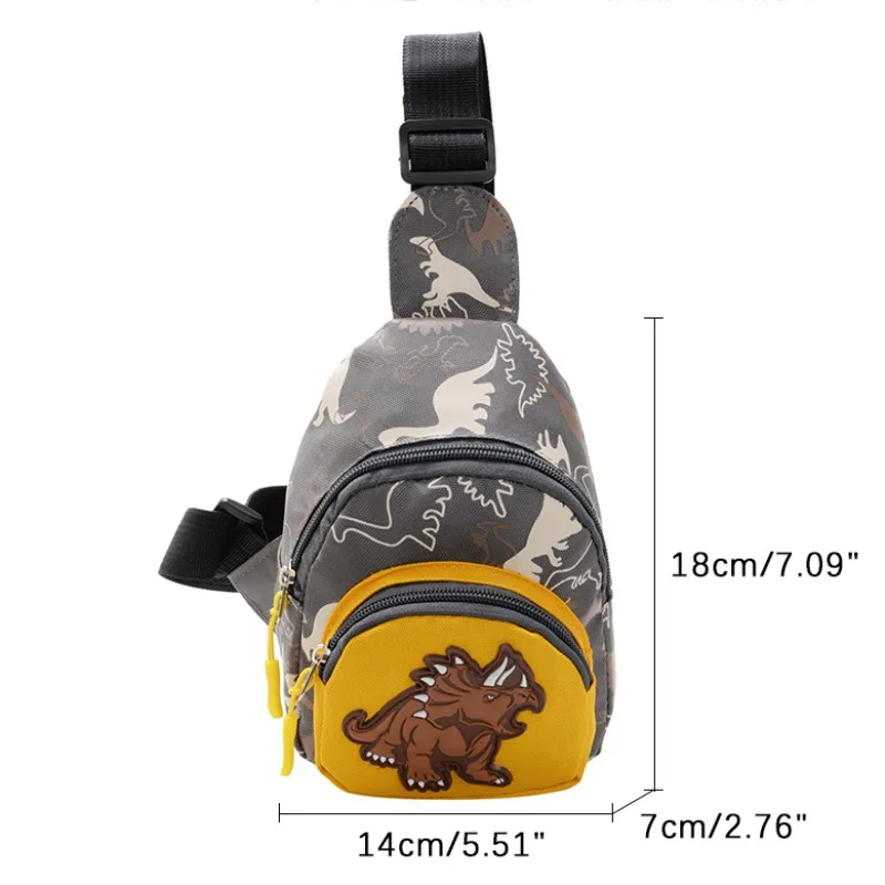 

2020 Bag Cute Boys Outdoor Leisure Shoulder Bag Small Dinosaur Print Children Chest Bag Cartoon Baby Messenger Bag