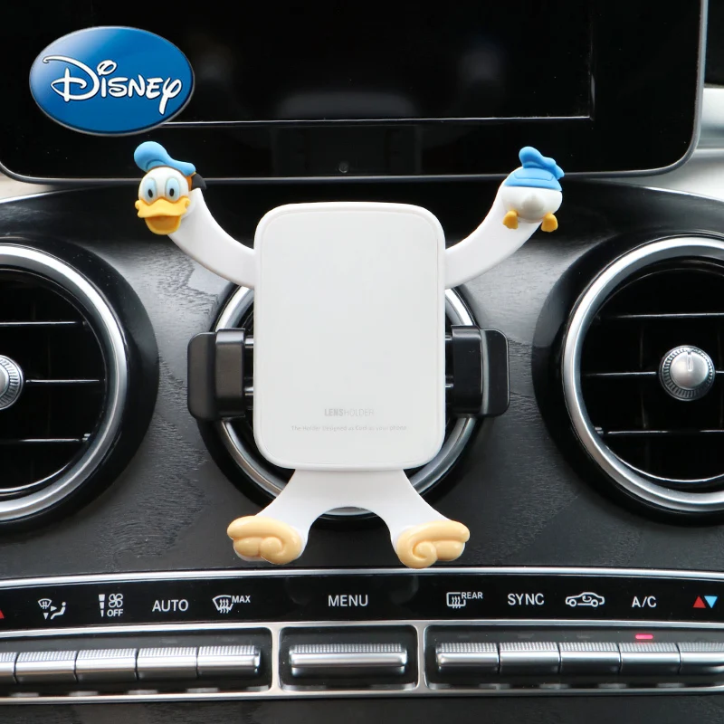 

Disney Minnie Cute Cartoon Mobile Phone Holder Air Outlet Button Type Navigation Support Frame Can Be Horizontal Screen
