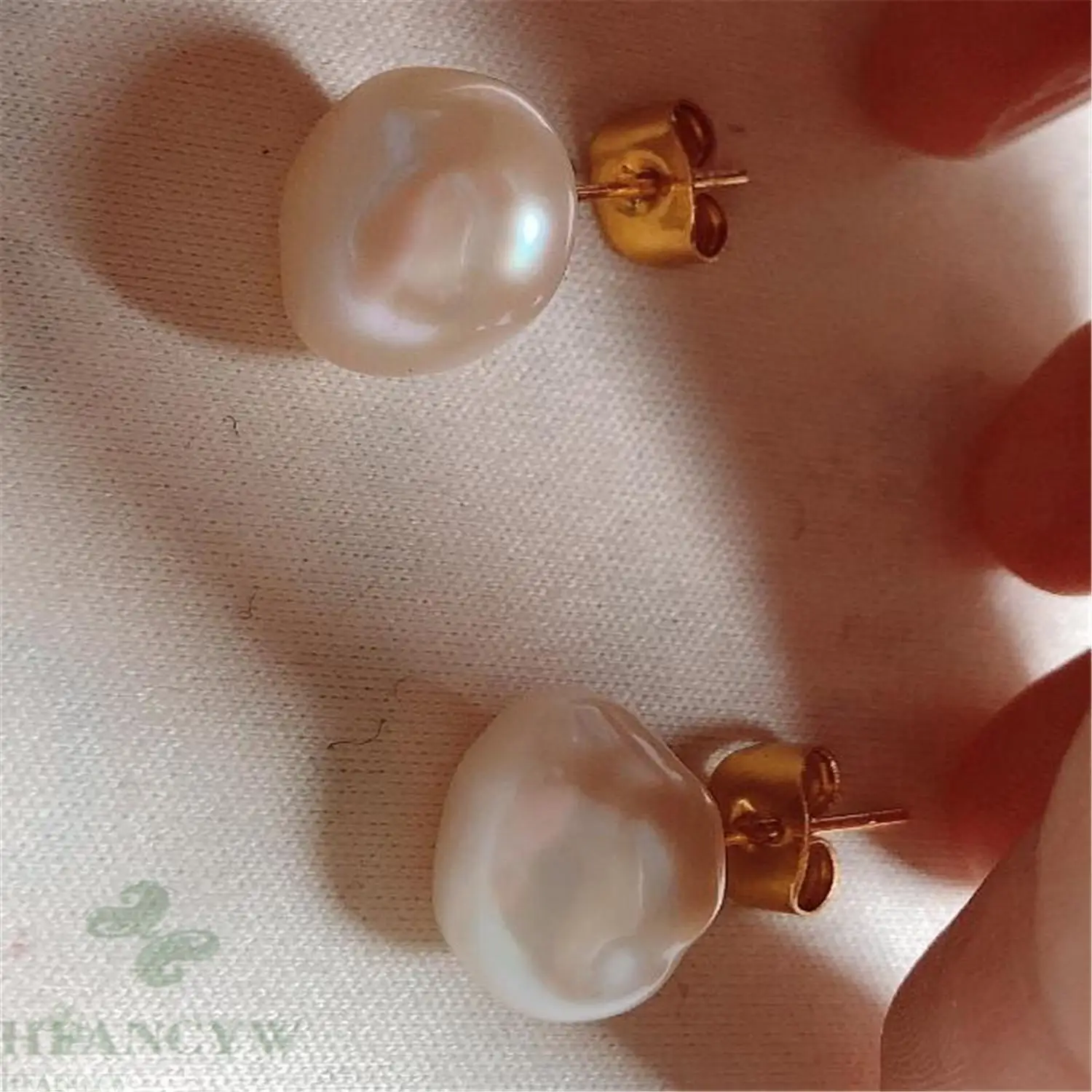 Модные Белые барочные жемчужные 18K золотые серьги Diy культивирование бисера
