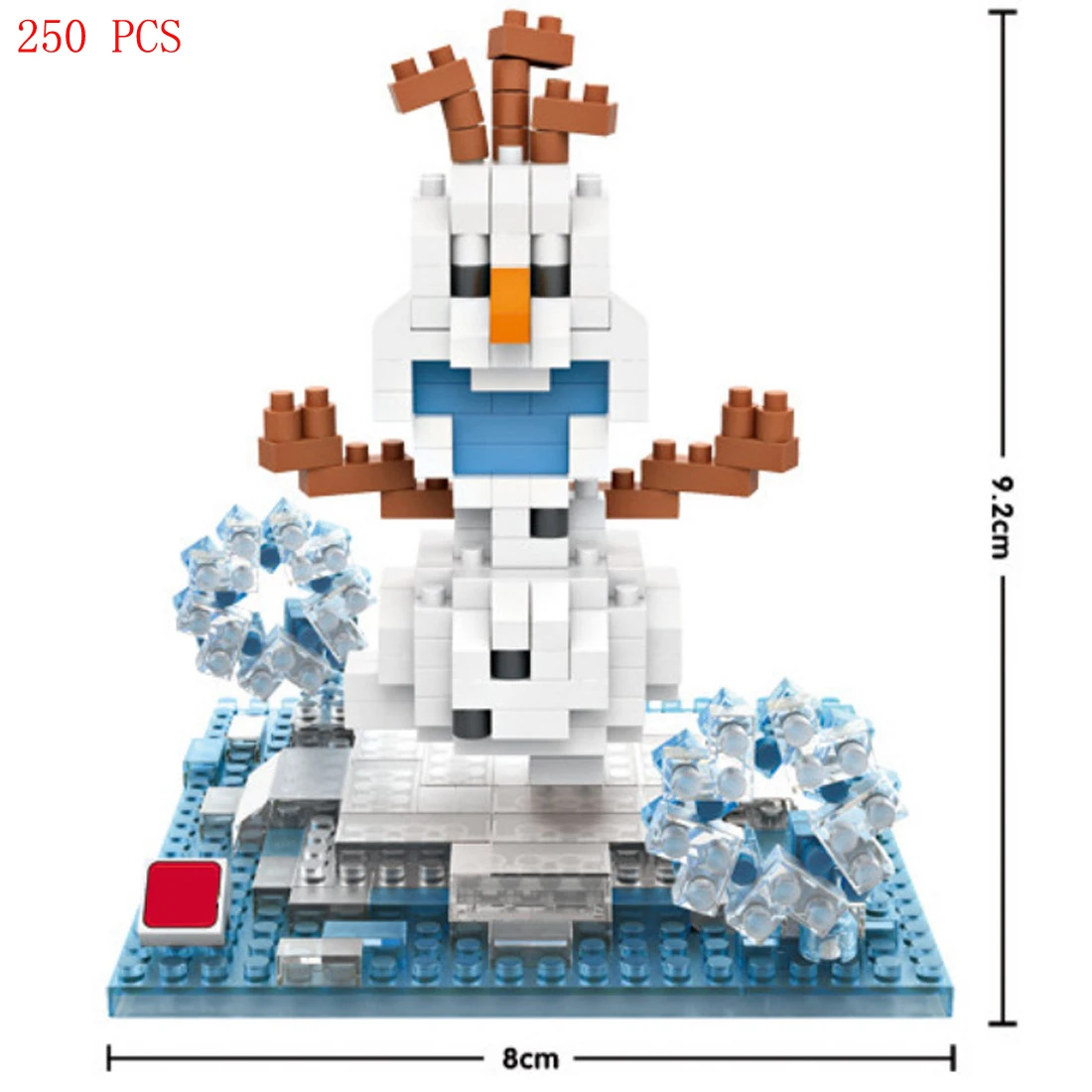 

hot classical cartoon snow queen snowman figure Frozen Olaf Creative model brick mini micro diamond block toys for children gift