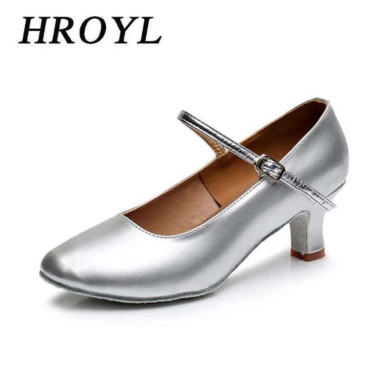 

Women Elegant Ballroom Dance Shoes Tango Shoes Shiny PU Soft Latin Dancing Shoes Party Wedding Performance Dance Sandals HROYL