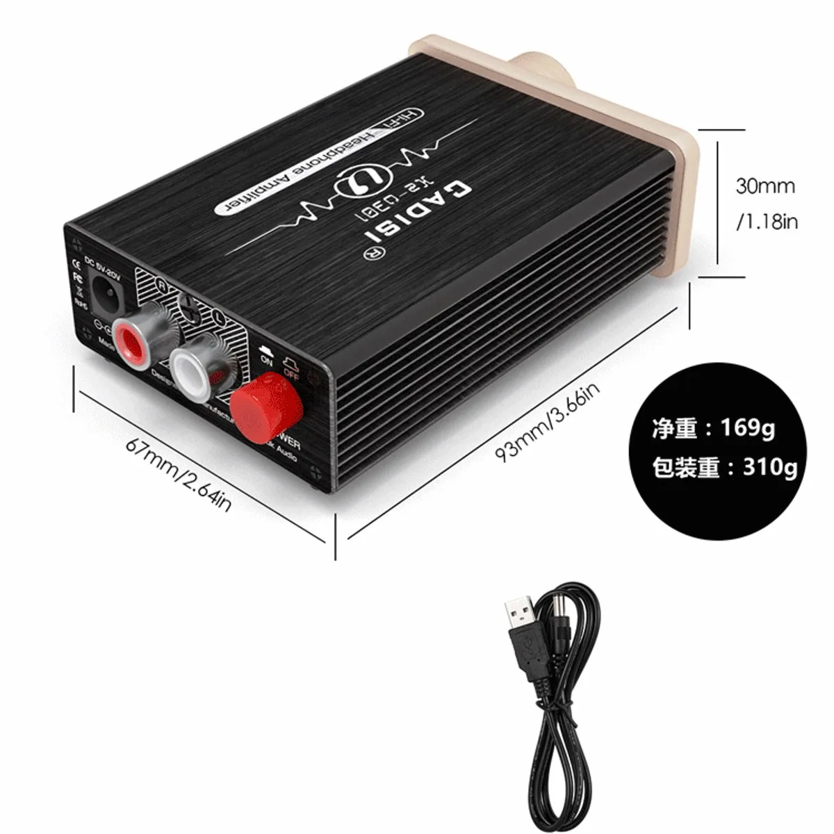 Настольный Hi-Fi усилитель мощности CADISI U301 с двумя лотосами класса А для динамиков