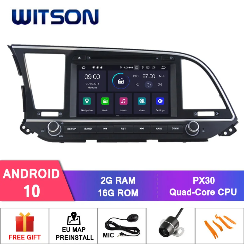 WITSON Android 10 0 IPS HD экран для HYUNDAI ELANTRA 2016 автомобильный DVD навигатор 4 Гб RAM + 64 FLASH 8 Octa Core