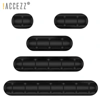 accezz cable organizer silicone usb cable management tie fixer wire winder for mouse earphone office desktop car clips holder