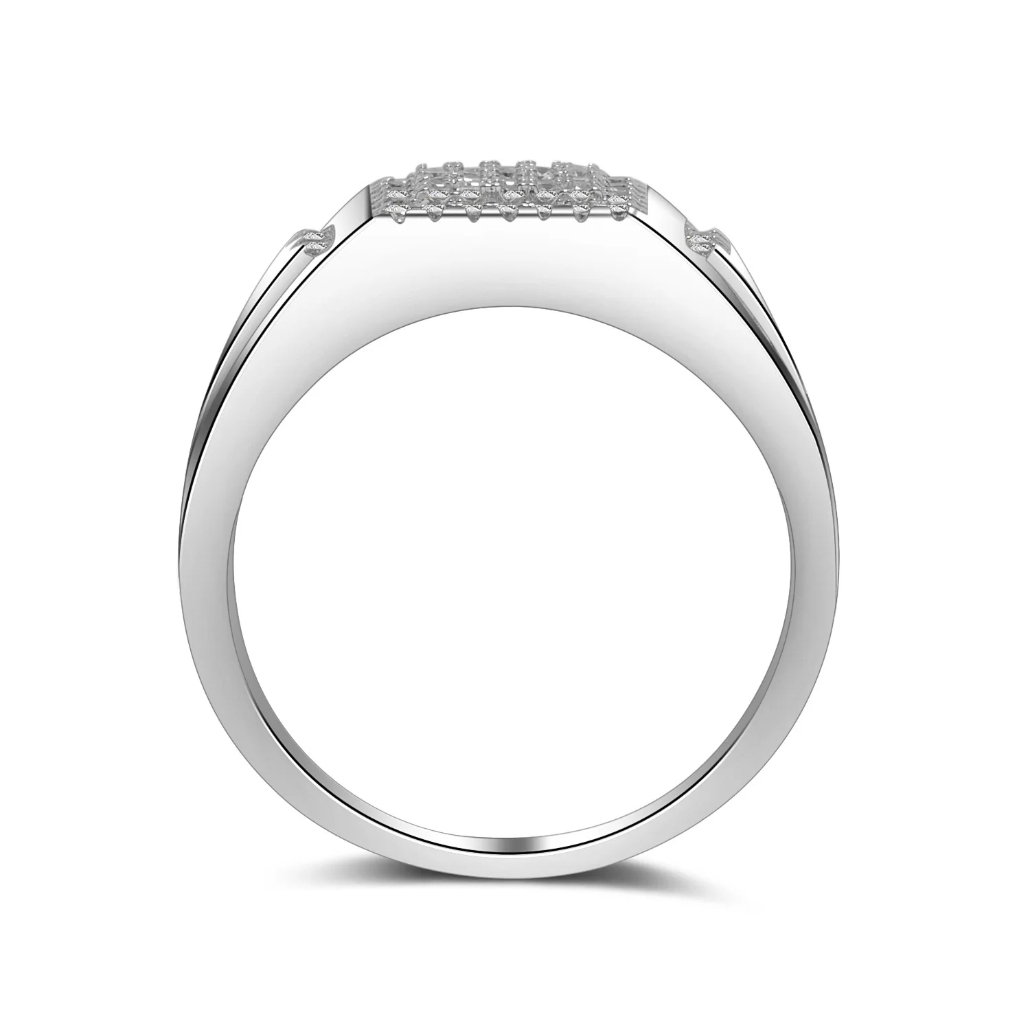 Серебряное кольцо 925 VVS1 с бриллиантами для мужчин квадратное Bague Etoile Bizuteria хип хоп