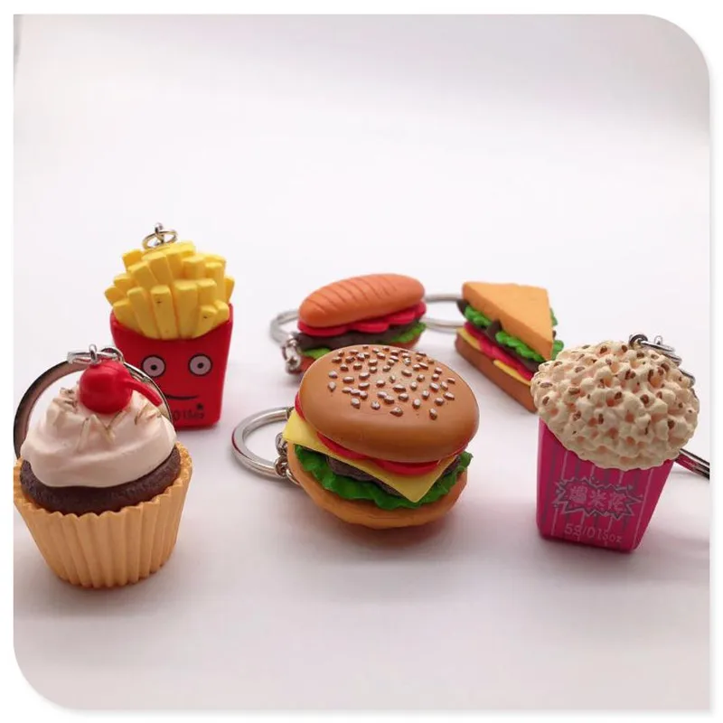 Креативная еда гамбургер серии брелок ручной работы аксессуары мобильный