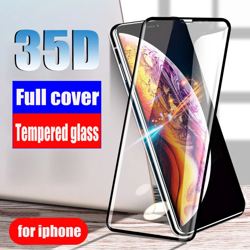 150D полное покрытие закаленное стекло для IPhone 7 8 6 6s X Защитное XR XS Max Plus экрана |