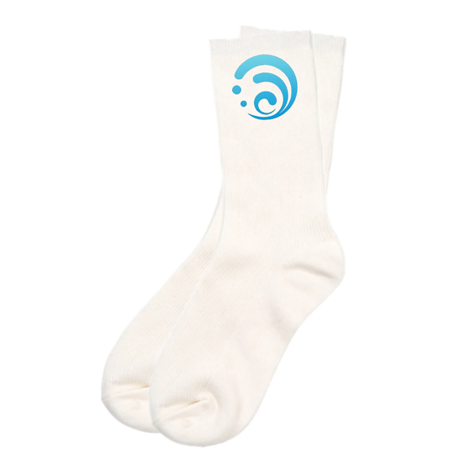 Anime Genshin Impact Cosplay Socks Printed White Black Cotton Sock Men Women Unisex Casual Spring Autumn Christmas Gifts | Женская