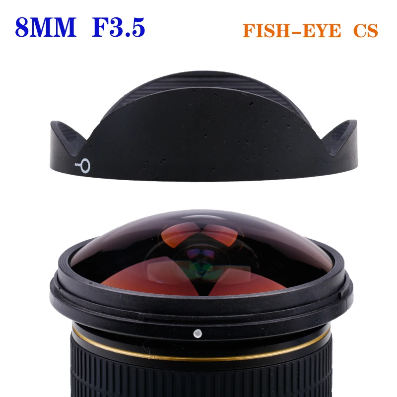 8mm F/3.5 Aspherical Circular Camera Lens Ultra Wide Fisheye Lens for Canon DSLR 550D 650D 750D 77D 80D 1100D Cameras