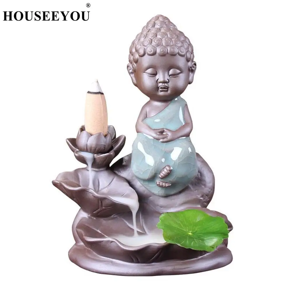 20 бесплатных ароматических конусов + Новый Глазурованный керамический маленький