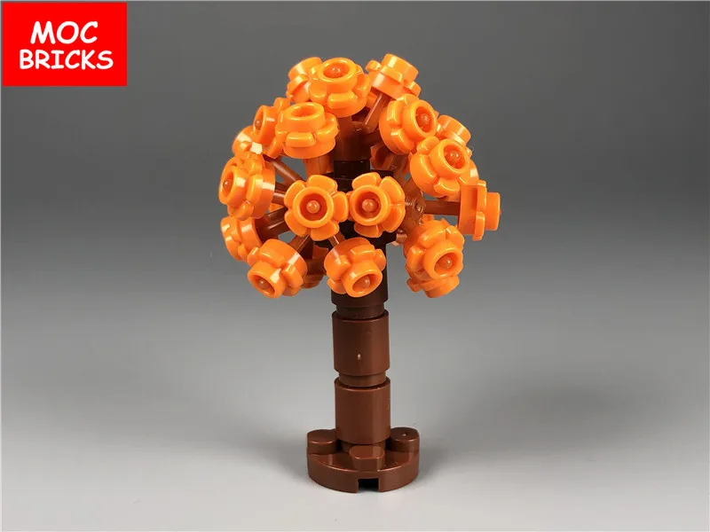 Поштучная распродажа кубики MOC растение цветная Гортензия Дерево