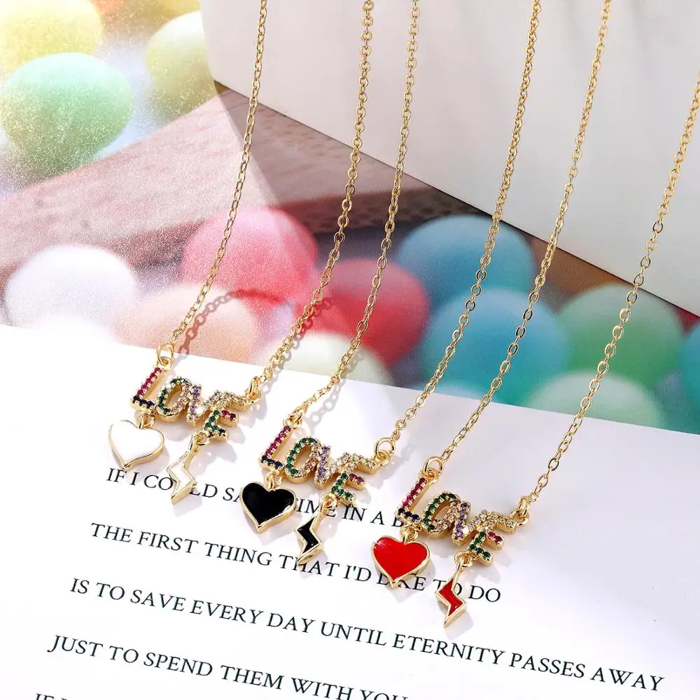 Новинка 2020 модная пара один продукт радуга ПАВЕ любовь в сочетании с эмалью форме