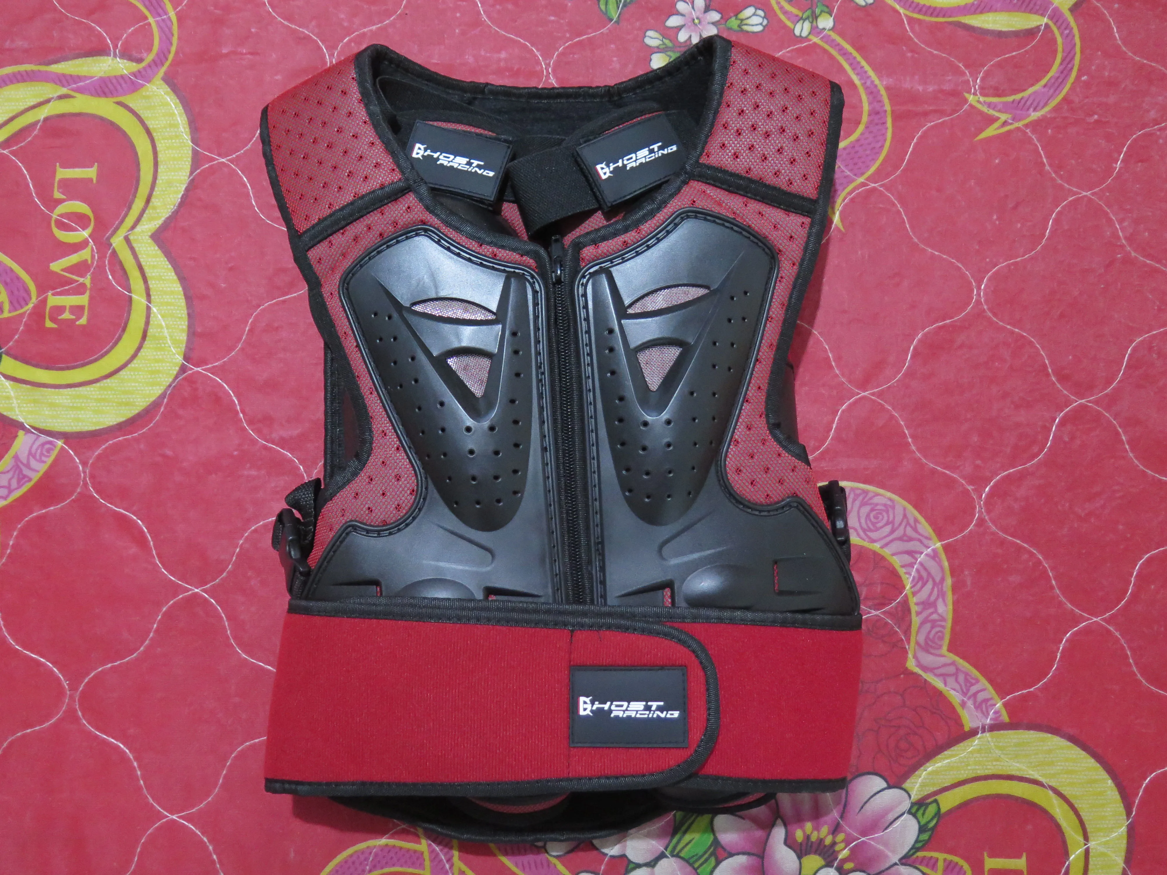 Красный Детский защитный жилет для тела броня мотокросса езды на велосипеде