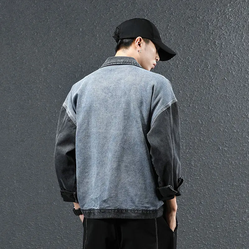 

Gaojie literature and art men's spring and autumn new Kongzi fashion brand jacket Korean loose casual large student denim jacket