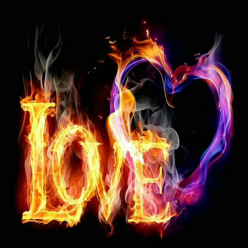 

Алмазная живопись Fire LOVE, полноразмерная 5D картина «сделай сам», круглая, квадратная, AB, сверло, икона из смолы, ручная работа, патч, вышивка