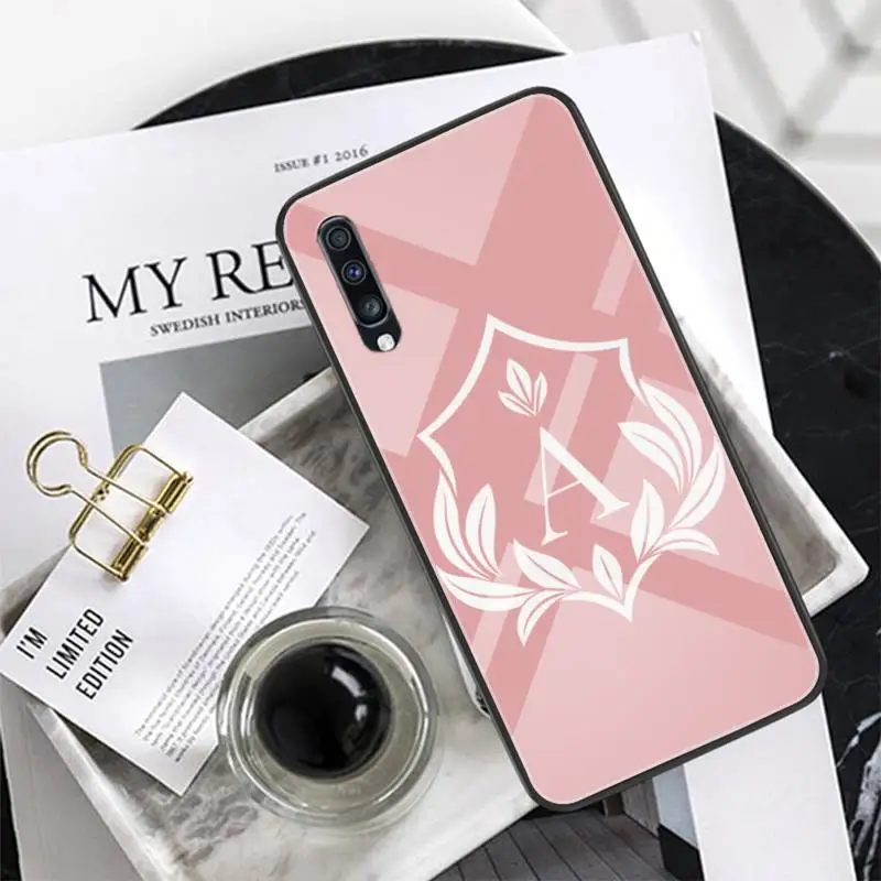 

pink letters shield Phone Case Tempered Glass For XiaoMi 8SE 6 8lite MIX2S Note 3 Redmi Note 7 5 4 Redmi 6A 5Plus 4X