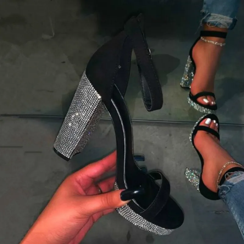 Роскошные женские туфли-лодочки Модель 2020 года Прозрачные туфли на высоком