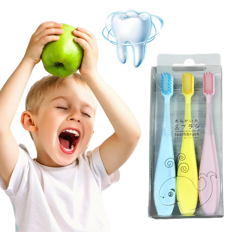 3 упаковки зубная щетка для детей 2-6 лет здоровая ухода за полостью рта малышей |