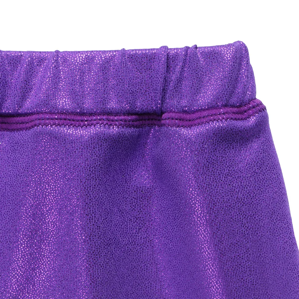 BAOHULU Blue Skinny Girls Shorts Baby Toddler Sports Gymnastics Dancing Shorts Sparkly High Elastic Pants for Kids 4-12 Years