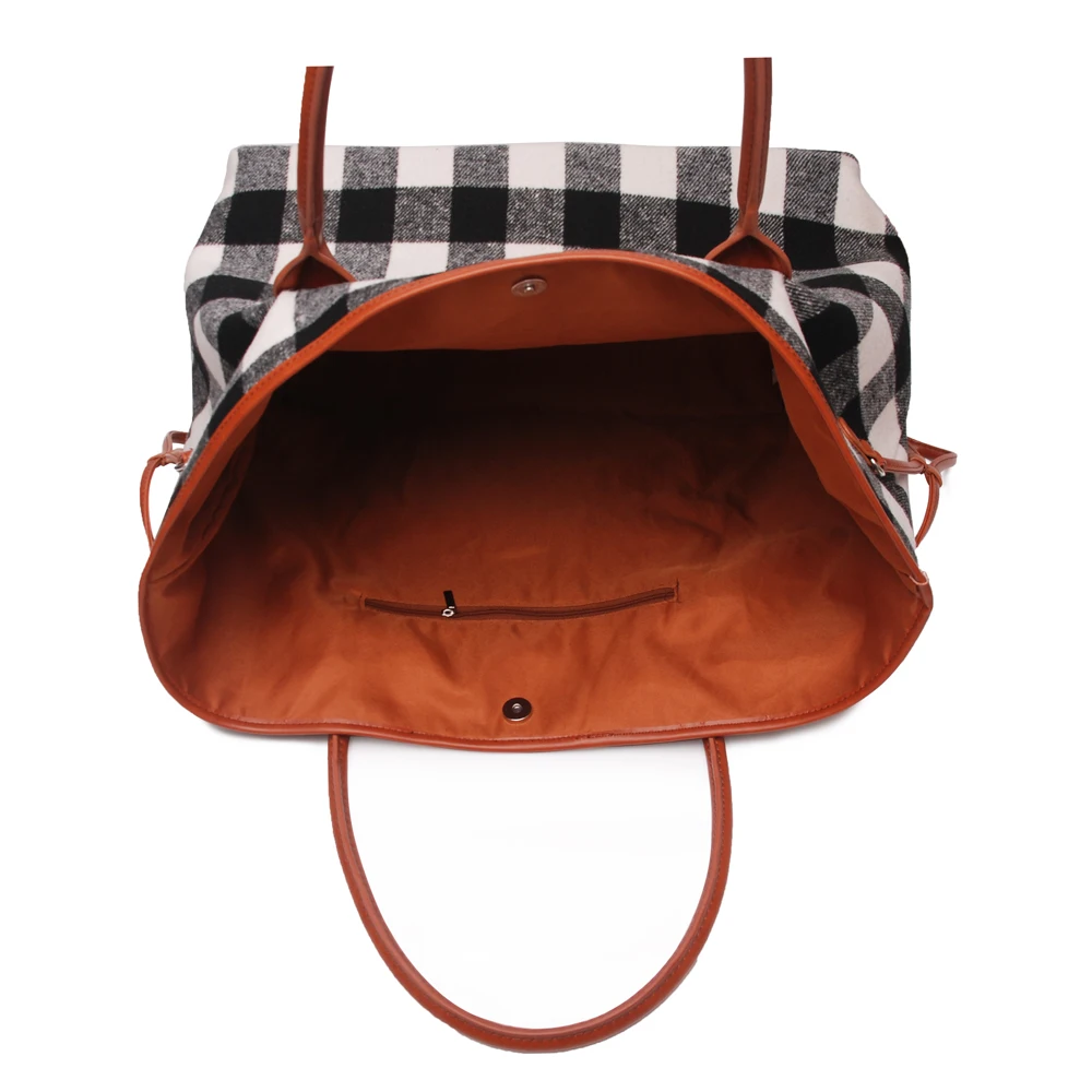 Большой образец холщовой тоут в красно-черную клетку рождественские сумки с